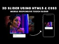 Responsive 3D Touch Slider Using Html CSS CSS 3 Carousel Design Build 3D Slider Tutorial