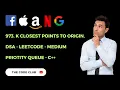 K Closest Points to Origin - Solution to Leetcode Medium Problem
