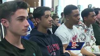 To infinity and beyond High school gets visit from astronaut from Massachusetts