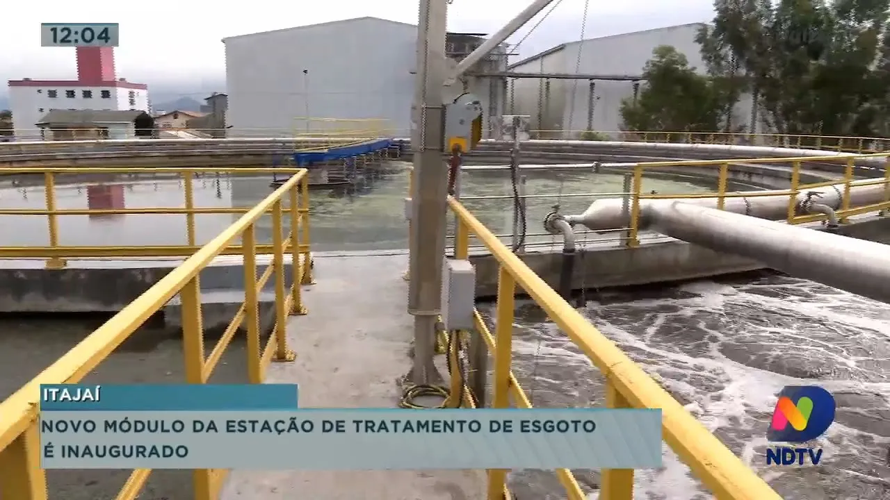 Novo módulo da estação de tratamento de esgoto é inaugurado em Itajaí