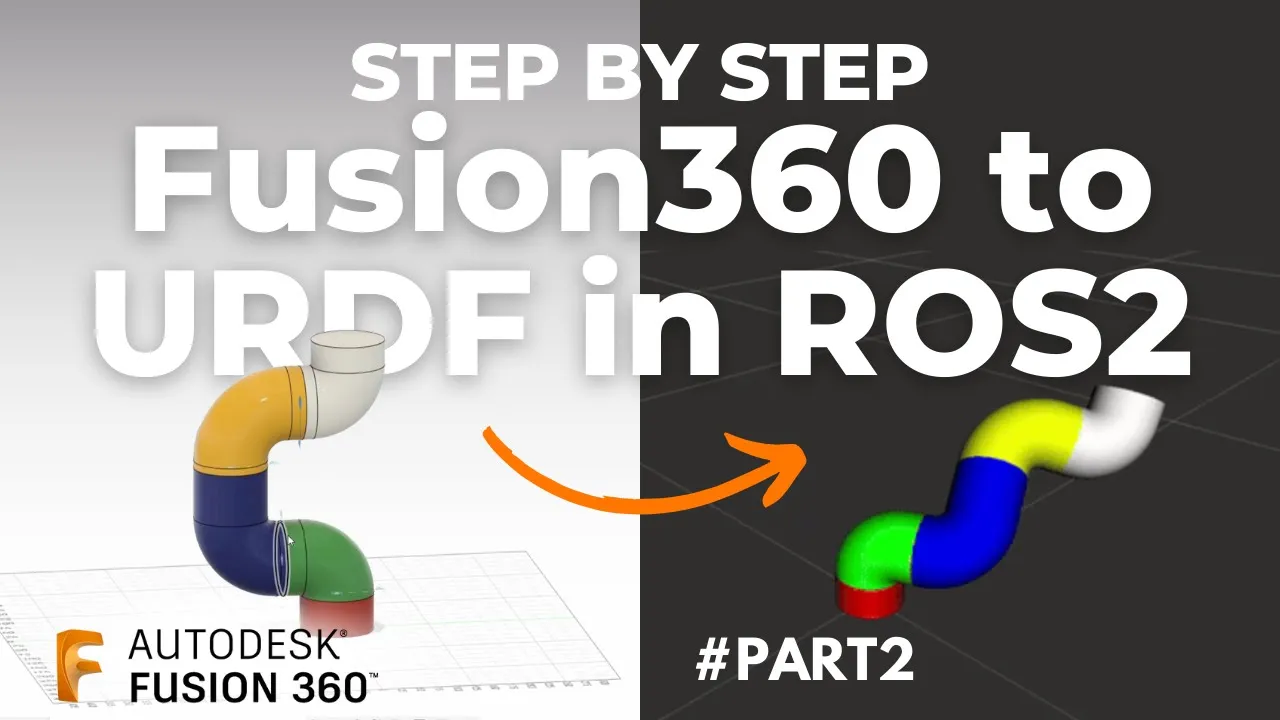 ArmBot Fusion360 to URDF in ROS2 | Part2