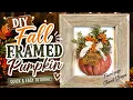 DIY Fall Framed Pumpkin Easy Rustic Fall Decor