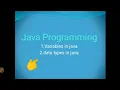 Java Programming-12 Variables and DataTypes in java