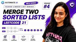 LeetCode 21 Merge Two Sorted Lists FAANG Interview Question Linked List Series