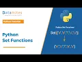 Python Set Functions Unlock the Power of Sets in Python Python Tutorial - DataMites