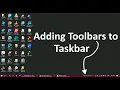 How to add Toolbars to Taskbar in Windows 10 and 11