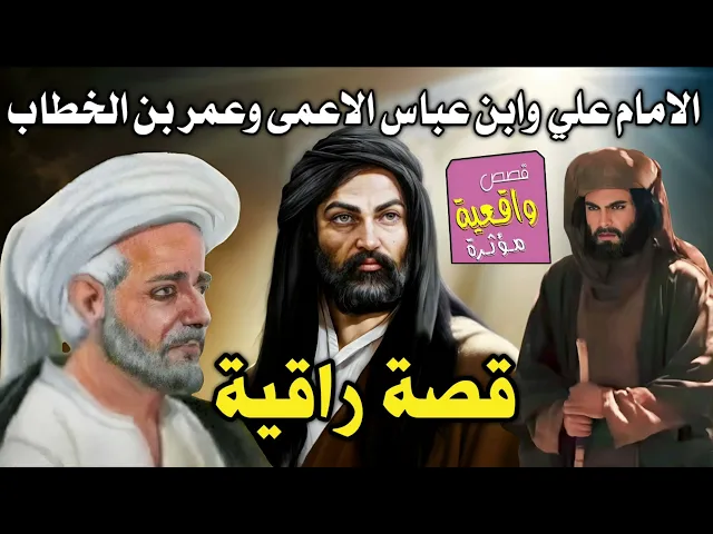 قصة راقية الامام علي والشاعر ابن عباس الاعمى وعمر بن الخطاب ولجنة التحكيم