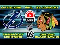 LIVE Tampa Bay Lightning at Chicago Blackhawks NHL Scoreboard National TV ESPN Jan 23