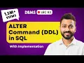 Lec-63 ALTER Command DDL in SQL with Implementation on ORACLE