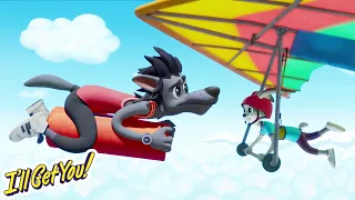 Wolf and Hare’s Dangerous Hang Glider Adventure | Funny Cartoon For Kids