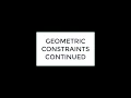 Working with Geometric Constraints in Siemens Solid Edge - Part 2