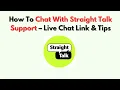 How To Chat With Straight Talk Support - Live Chat Link Tips