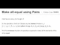 Codechef June long two Make all equal using pairs PAIREQ Codechef