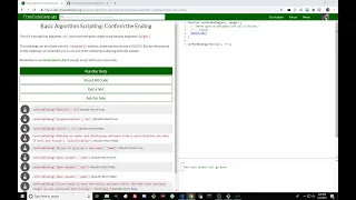 Basic Algorithm Scripting Confirm the Ending