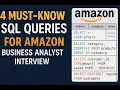 4 Must-Know SQL Queries for Amazon Business Analyst Interview with Real Table Examples