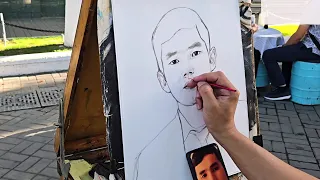 Sketch Portrait drawing in Broadway