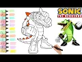 Sonic Vector the Crocodile Coloring Page Coloring for kids