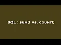 SQL sum vs count