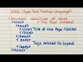 L1 What is HTML in simple definition document structure of html