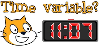 How to create a digital clock variable in Scratch