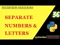 how to separate alphabets and digits in Python pythonvibes -