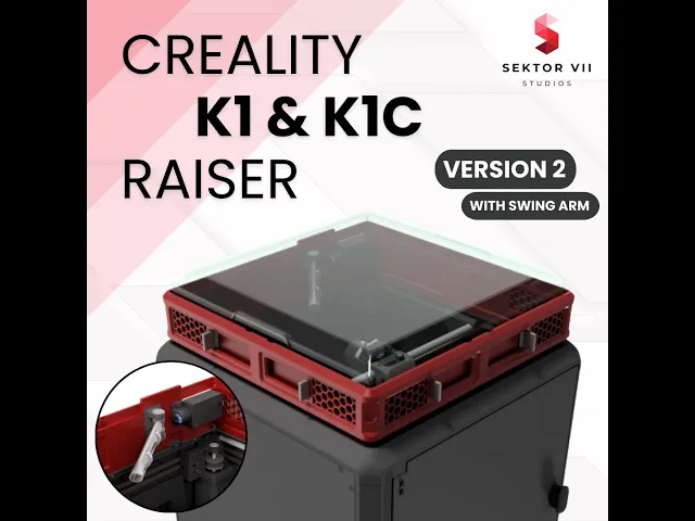 CREALITY K1 & K1C RAISER / DECKEL / TOP COVER / UPGRADE (VERSION 2) video thumbnail