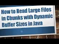 How to Read Large Files in Chunks with Dynamic Buffer Sizes in Java