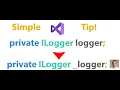Configure Visual Studio 2022 to name private fields starting with underscore