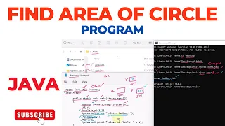 P2 Program to Find Area of Circle Java Programming