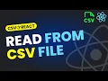 Fetch Data from CSV File in React JS React CSV