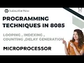 Programming Techniques in 8085 Microprocessor Looping Indexing Counting Delay Generation