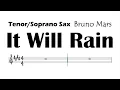 Download Lagu It Will Rain Tenor Soprano Sax Sheet Music Backing Track Play Along Partitura