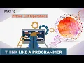 Basic List Operations in Python for Programming Beginners