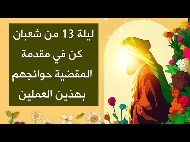 ⁣ليلة 13 شعبان بعملين تكون الأول عند صاحب الزمان في قائمة المقضية حوائجهم الليلة