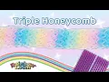 Triple Honeycomb Mega Mighty Loom Tutorial 7 Bar Wide Rainbow Loom Bracelet Beginner Level