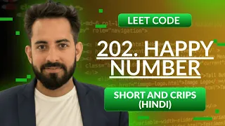 Leetcode 202 Happy Number Hindi Python Leetcode Optimized way