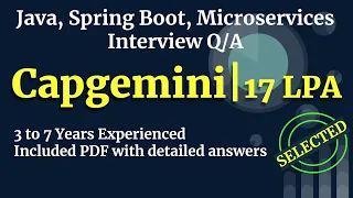 Capgemini Java Spring Boot Microservices Interview Questions and Answers Mock