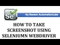 How to take Screenshot in Selenium Interview Question