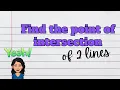 Solve a System of Equations and Find the Intersection Point of Lines using the Elimination Method