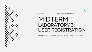 MIDTERM LABORATORY - USER REGISTRATION
