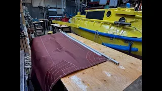 Attatching the sails.