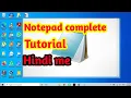 Notepad complete tutorial Hindi me ms notepad ms notepad tutorial