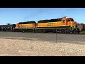 Amarillo Texas BNSF yard job and an empty unit coal train
