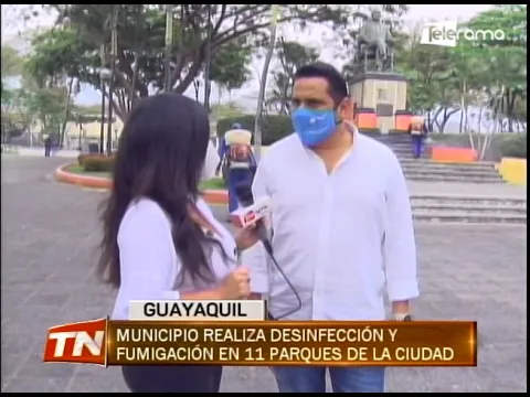 Municipio realiza desinfección y fumigación en 11 parques de la ciudad