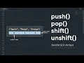 Day 2 - 9 JavaScript Array Methods Explained push pop shift unshift