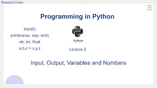 L2 Input Output Variables Numbers Programming in Python