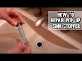 How to repair or reassemble pop-up sink stopper DIY