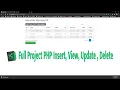 Full Project PHP Insert View Update Delete