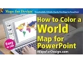 How to Color a World Projection Map to Make Sales Presentation Maps