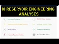 Webinar 10 Reservoir Engineering Analyses